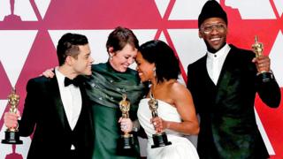 Rami Malek, Olivia Colman, Regina King and Mahershala Ali